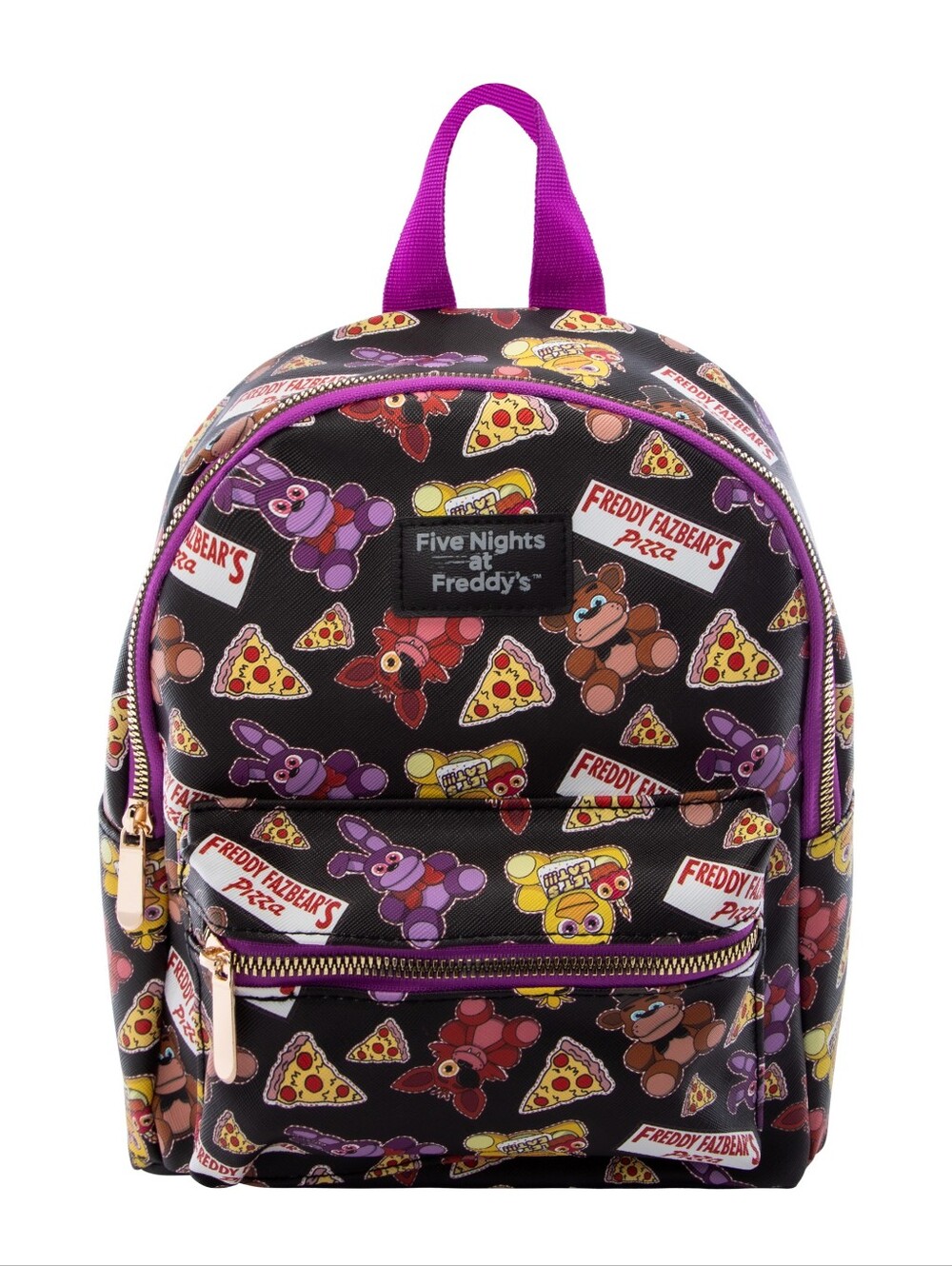 Five Nights at Freddy's Black & Purple Mini Backpack